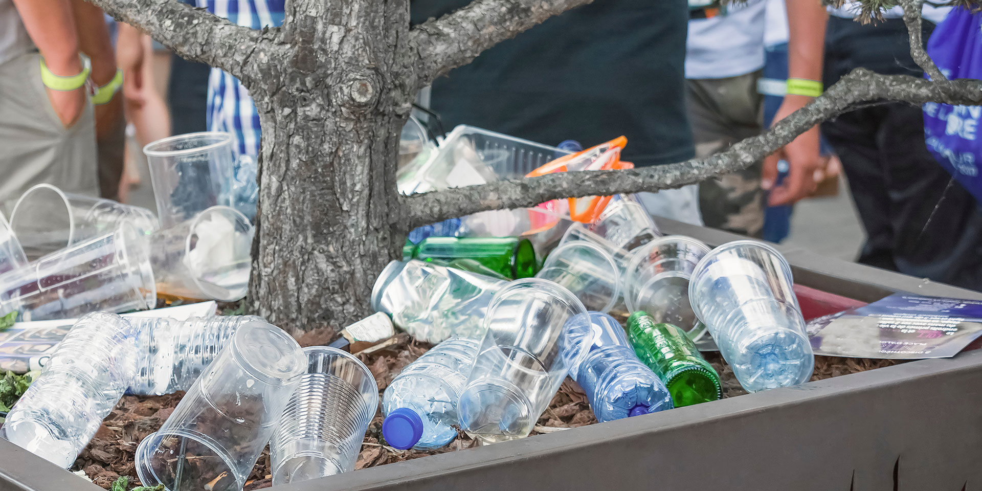 plastic packaging piling up